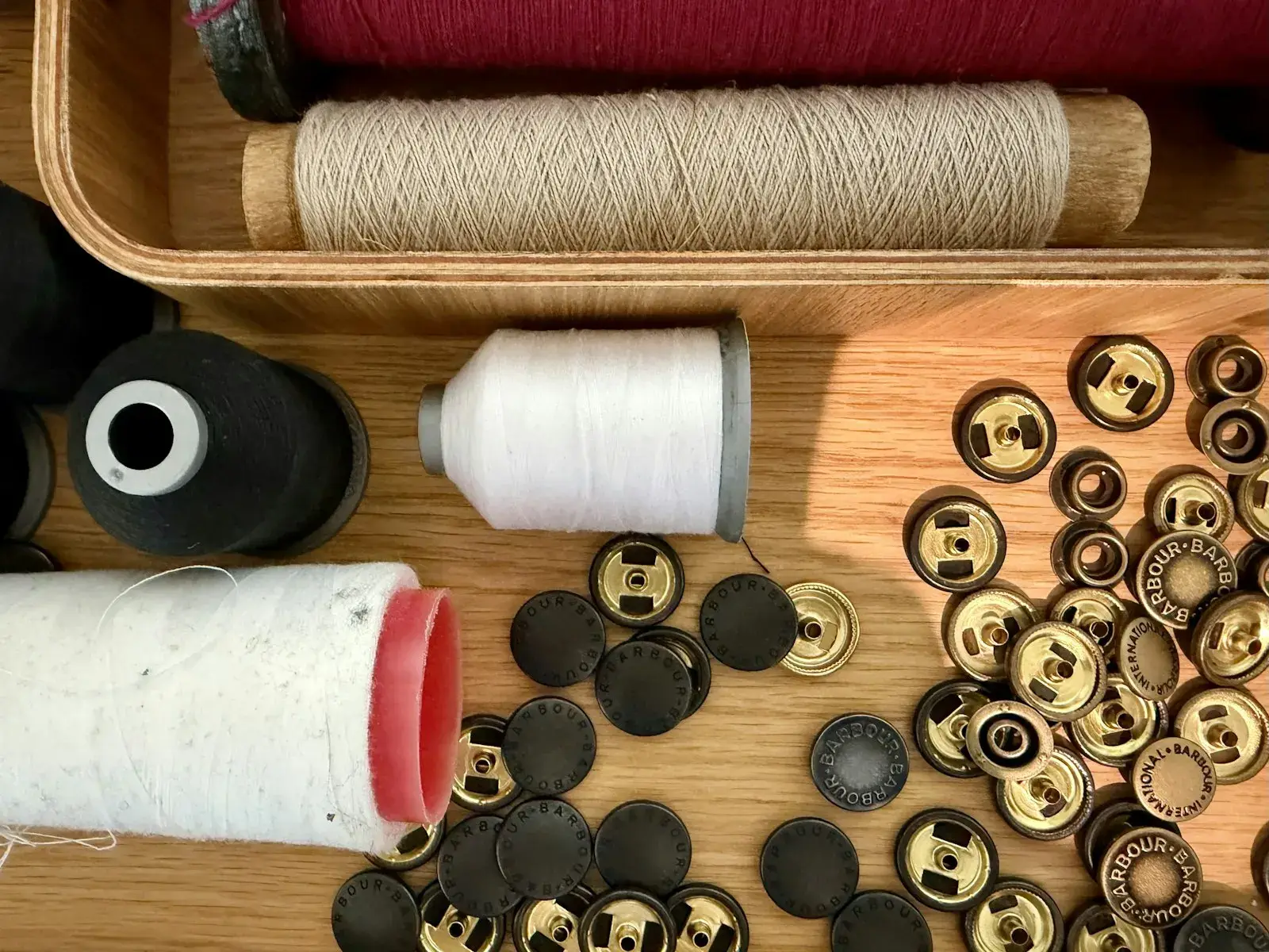 Thread spools and metal fasteners